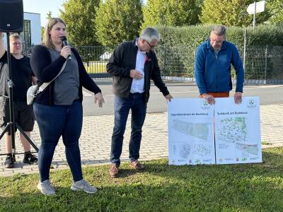Pläne zum Freizeitgelände am Badehaus mit der Thematik -Jugendzentrum-